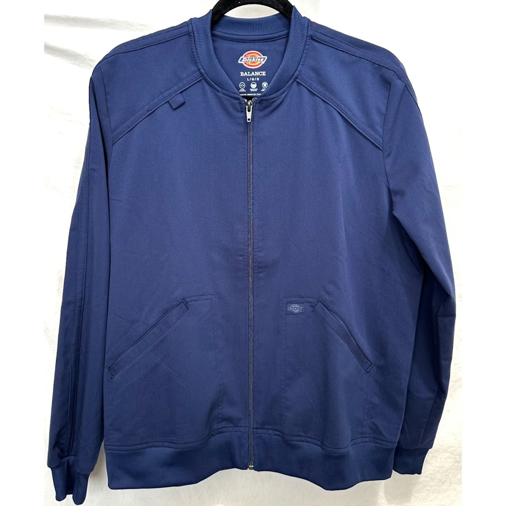 Dickies Large Navy Blue Balance 2 Way Stretch Full‎ Zip Jacket #DK365